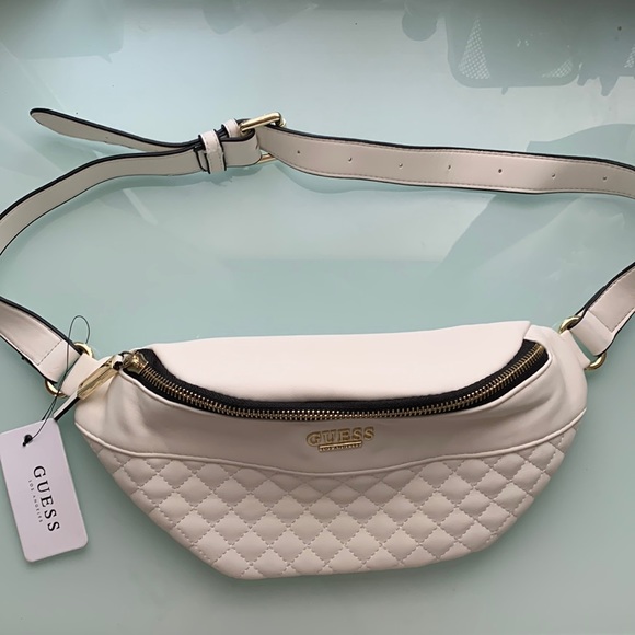 Guess Handbags - Guess White Talia Belt Bag NWT